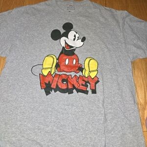 Disney Heather Gray Mickey Mouse Tee Mens XL